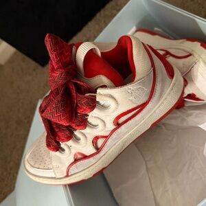 Lanvin White and Red Women's Sneakers